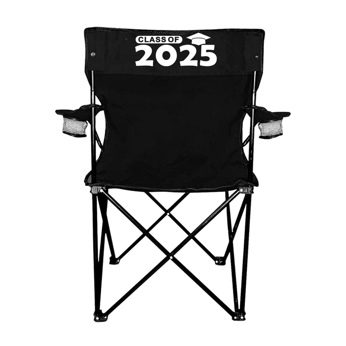 Seniors Class of 2025 Black Folding Camping Chair