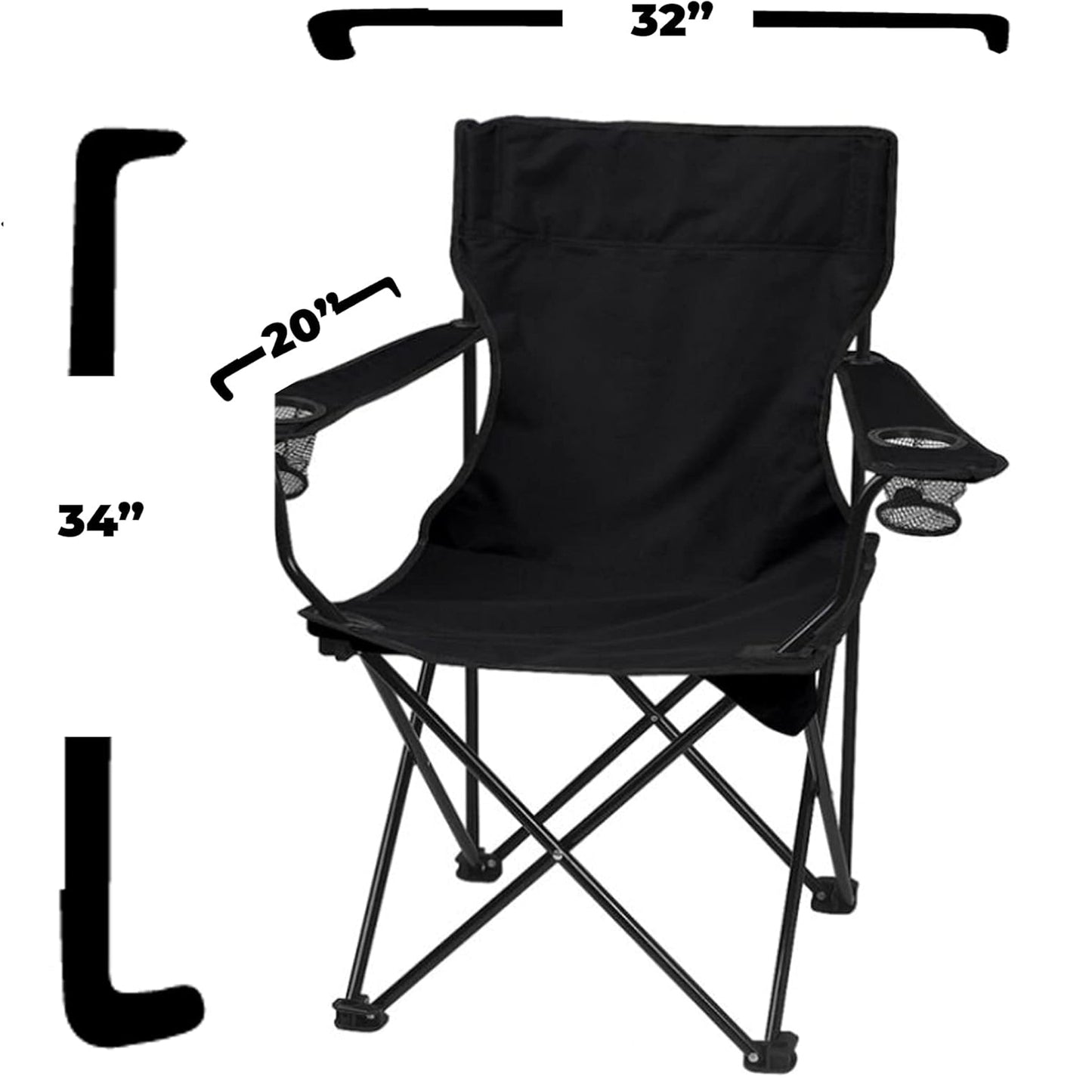 Seniors Class of 2025 Black Folding Camping Chair