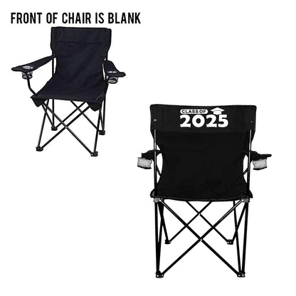 Seniors Class of 2025 Black Folding Camping Chair