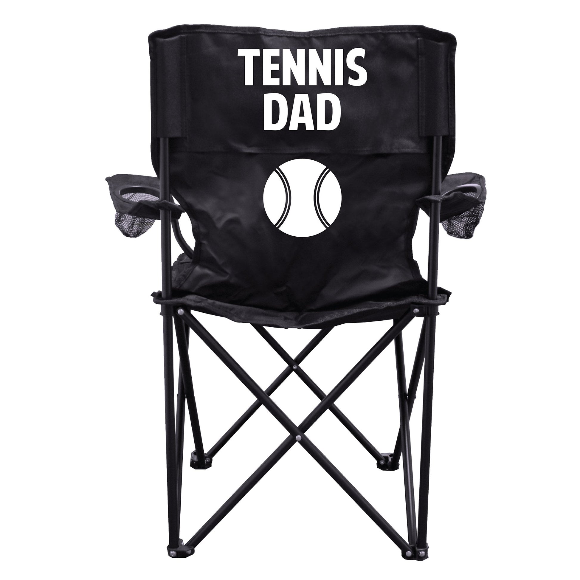 Tennis Dad Black Folding Camping Chair