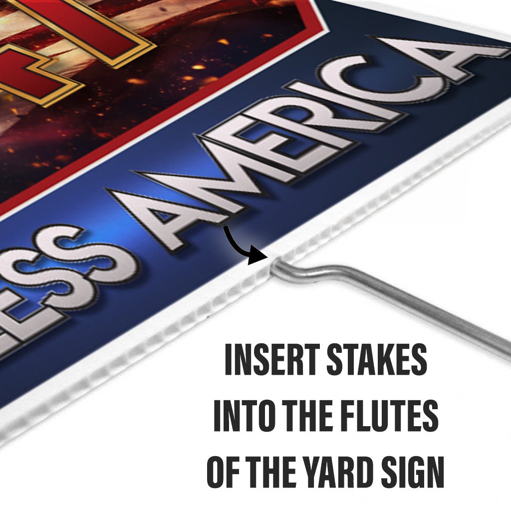 Trump 45 - 47 Yard Sign - 18x24 Inch Double - Sided Outdoor Sign with Stakes