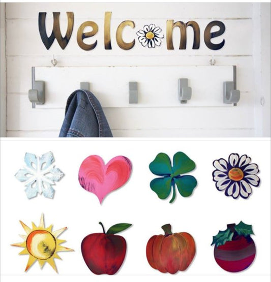 Welcome with Seasonal Hand Painted Icons