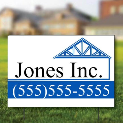 12"x18" Custom Contractor Yard Signs