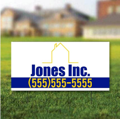 12"x24" Custom Contractor Yard Signs