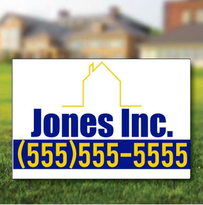 18"x24" Custom Contractor Yard Signs