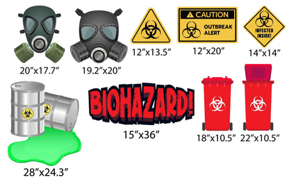 biohazard yard card decoration