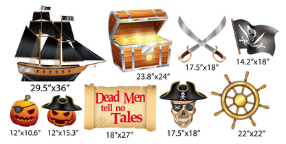 halloween pirate yard signs