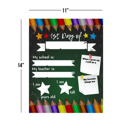 First Day of School Custom Chalkboard Style Interview Sign Set- FREE SHIPPING