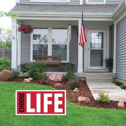 Choose Life - ProLife 2-Pack 12"x24" Corrugated Plastic Yard Signs - FREE SHIPPING