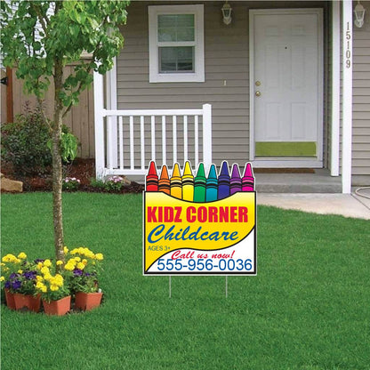 22" Crayon Box Shaped Yard Sign