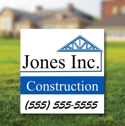 2'x2' Custom Contractor Yard Signs