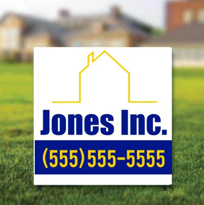 2'x2' Custom Contractor Yard Signs