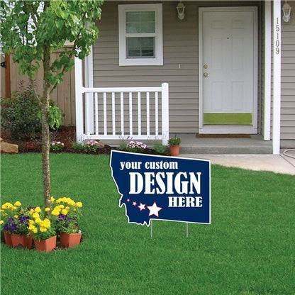 2'x2' Custom State Shaped Yard Signs