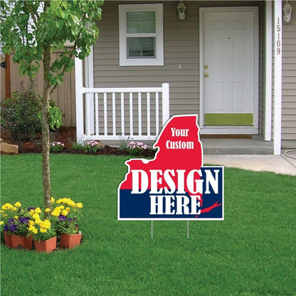 2'x2' Custom State Shaped Yard Signs