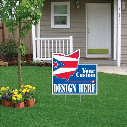 2'x2' Custom State Shaped Yard Signs