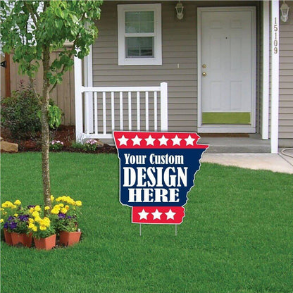 2'x2' Custom State Shaped Yard Signs