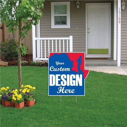 2'x2' Custom State Shaped Yard Signs