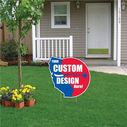 2'x2' Custom State Shaped Yard Signs