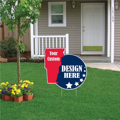 2'x2' Custom State Shaped Yard Signs