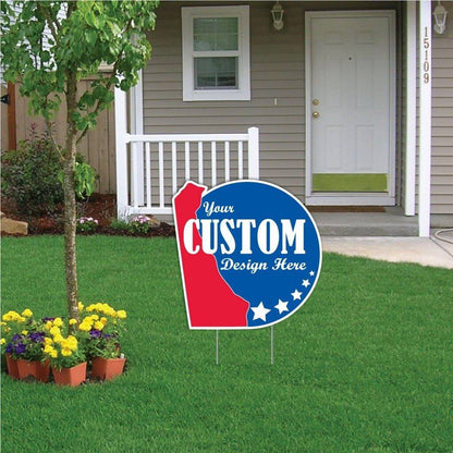 2'x2' Custom State Shaped Yard Signs