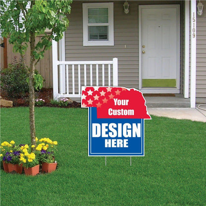 2'x2' Custom State Shaped Yard Signs