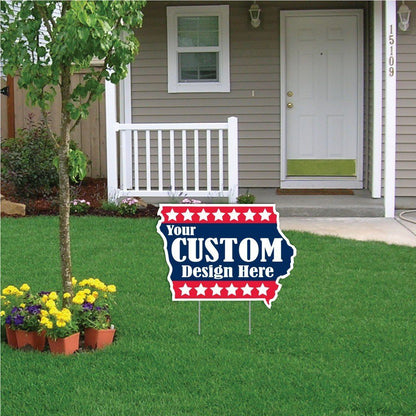 2'x2' Custom State Shaped Yard Signs