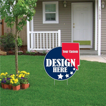 2'x2' Custom State Shaped Yard Signs