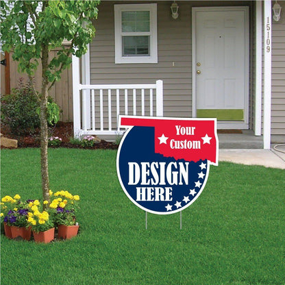 2'x2' Custom State Shaped Yard Signs