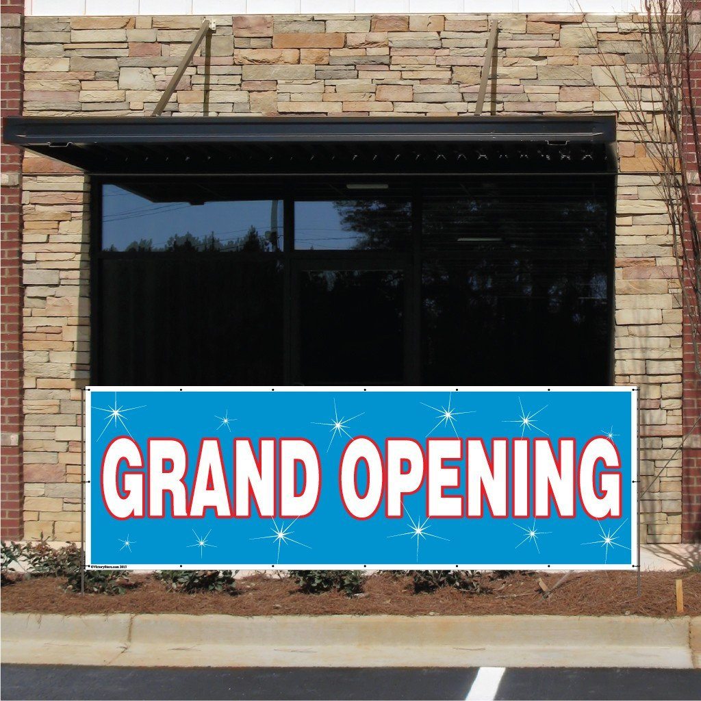 Grand Opening Vinyl Banner with Grommets | VictoryStore – VictoryStore.com