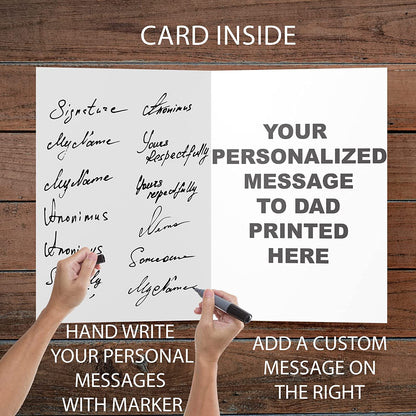 3' Custom 4 Photo Father's Day Card