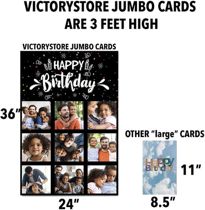 3' Custom Happy Birthday Photo Greeting Card