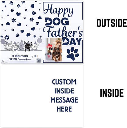 3' Custom Happy Dog Dad Father's Day Card