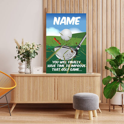 3' Jumbo Golfers Retirement Card