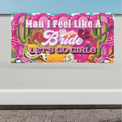 3'x6' Man I Feel Like A Bride Bachelorette Banner