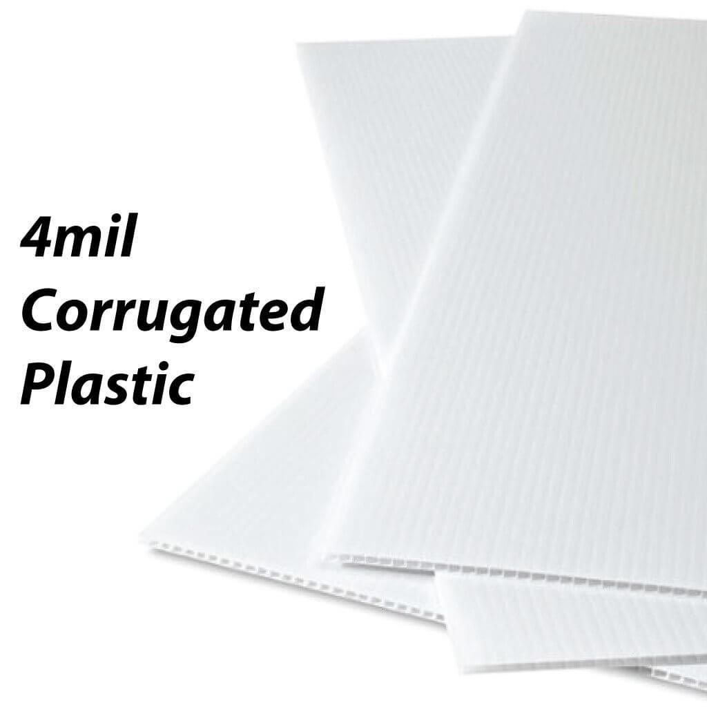 24x36 4mm Corrugated Plastic Sheets 2 Pack White Waterproof Lightweight,  Blank Boards Double Sided for Lawn Signs, Garage Sales and Real State.
