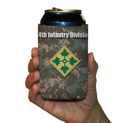 Military 4th Infantry Division Can Cooler Set of 6 - 6 Designs - FREE SHIPPING