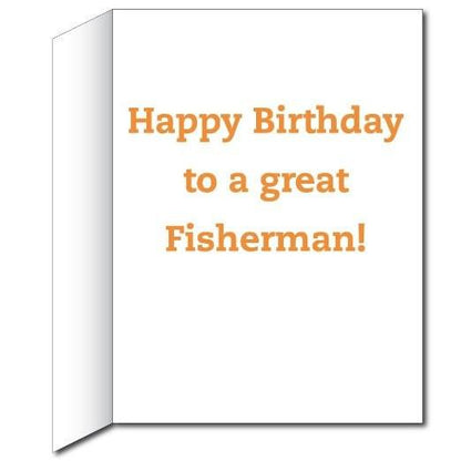 3' Stock Design Giant Birthday Card with Envelope - Fisherman Silhouette