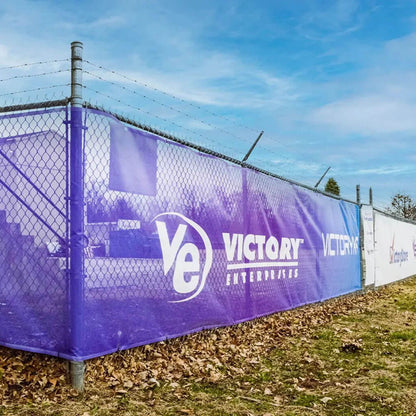 5'x50' Custom Logo Mesh Fence Wrap