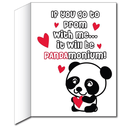 PANDAmonium Prom - 2'x3' Giant Promposal Greeting Card with Envelope