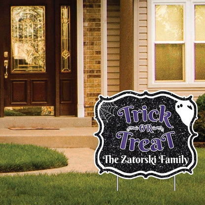 trick or treat yard sign