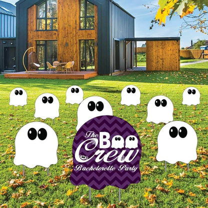 boo crew bachelorette yard card