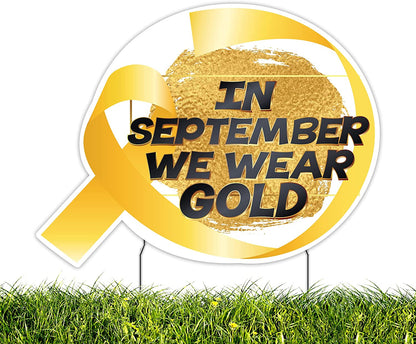 childhood cancer awareness yard sign