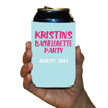 Bach & Boozy Bachelorette Party Custom Can Cooler Set