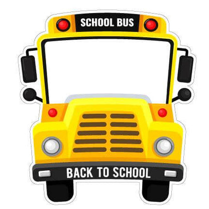 Bus Shaped Back to School Selfie Frame - 1st Day of School Photo Prop