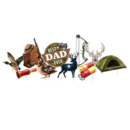 outdoorsman themed yard card flair