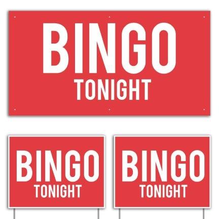 Bingo Banner & Bingo Yard Signs Set