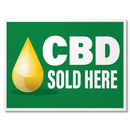 CBD Sold Here Banner & Sign Set - FREE SHIPPING