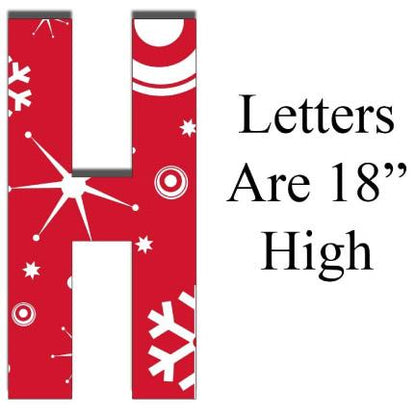 Red Snowflake Happy Birthday Jesus Letters Yard Card - FREE SHIPPING