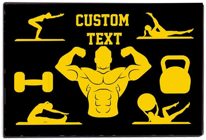 doormat with custom name for fitness centers