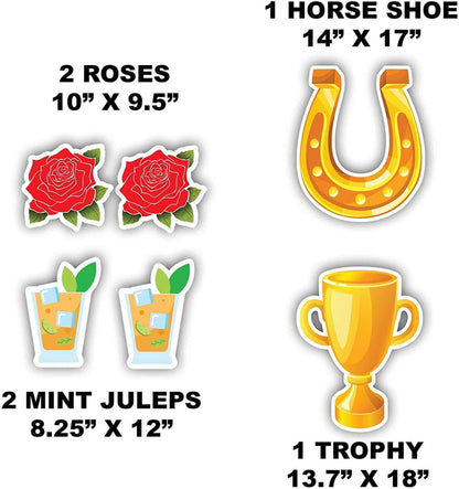 Yard card flair for kentucky derby